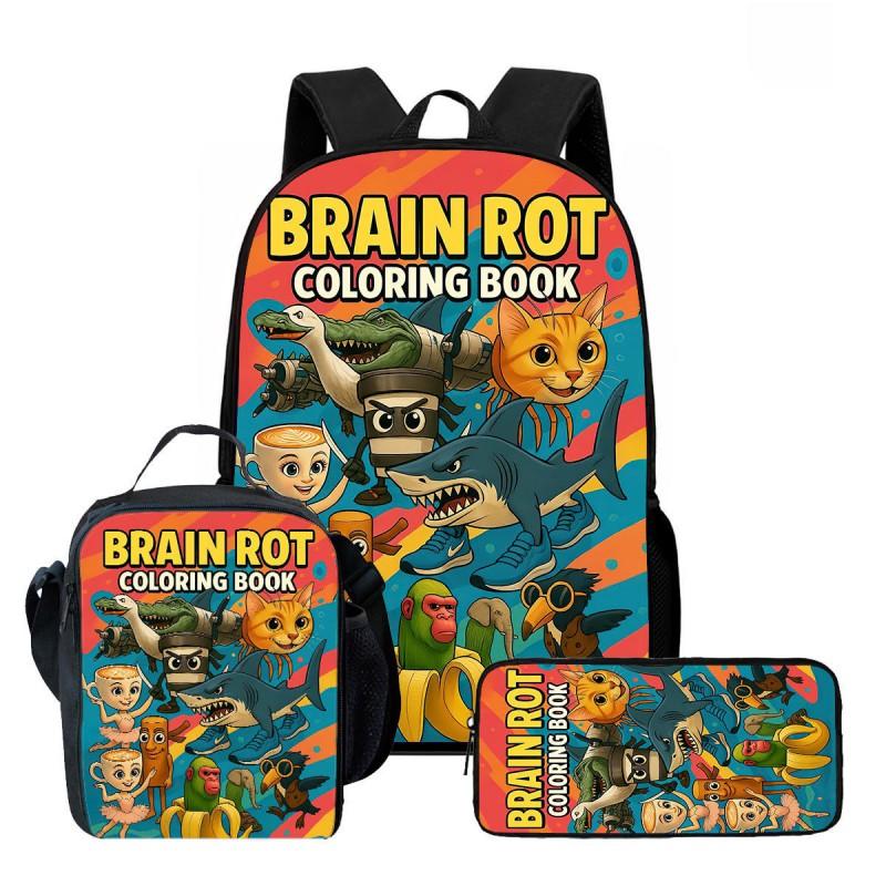 Kids School Backpack Lunch Bag Pencil