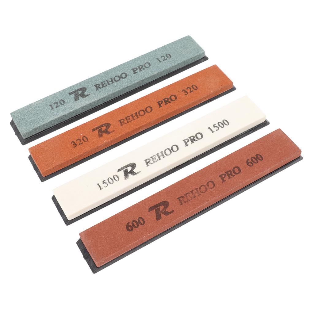 4Pcs Knife Sharpening Stone Knife Sharpener 120 320 600 1500 Grit for Scissors Chisels Axes