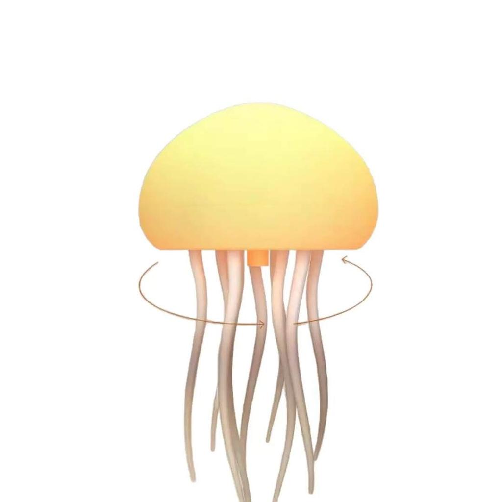 3D Rechargeable Jellyfish Night Light with Sound Control Tentacles USB-C Port Desktop Ambient Light