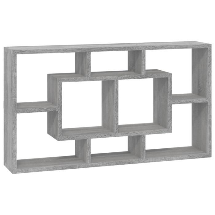 VidaXL Étagère murale 8 compartiments Sonoma gris 342593