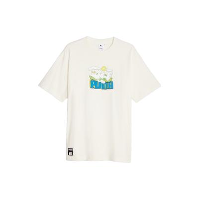 Puma X Ripndip Collaboration Cat Pattern Printed Logo Straight Loose Round Neck Letter Comfortable American Vintage Shoulder Sleeve T-Shirt 622196-65
