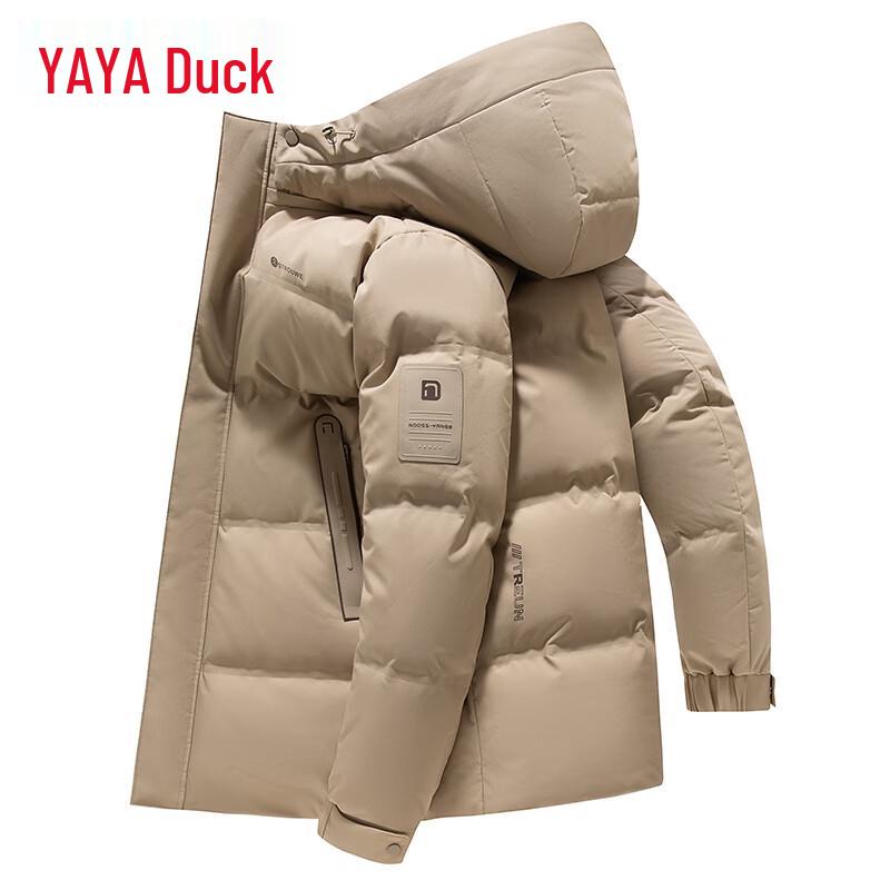 YAYA Couple's Mid-Length Hooded Duck Down Jacket