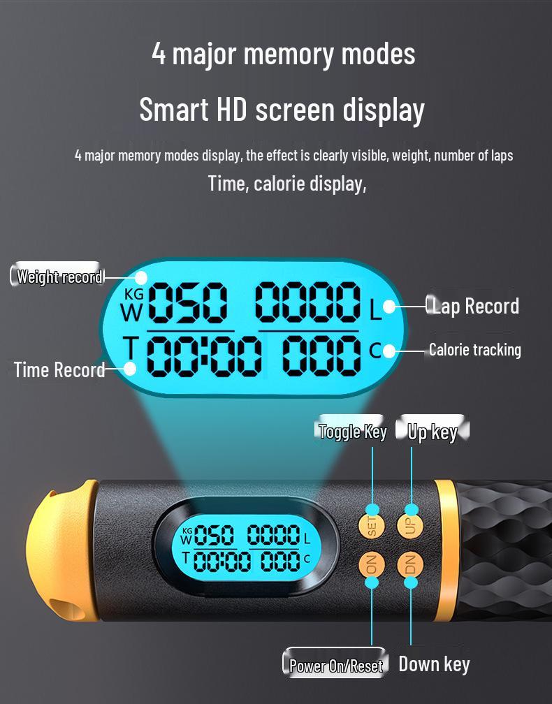 Intelligentes kabelloses und kabelgebundenes Springseil für Fitness und Prüfungsvorbereitung