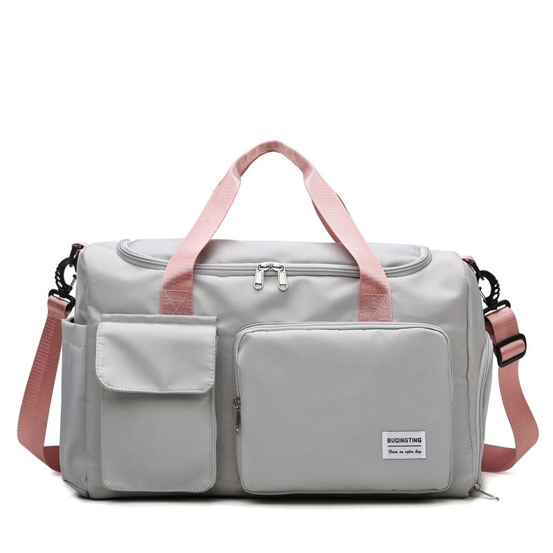 Large Capacity Fitness Bag with Wet/Dry Shoe Compartment, Oxford Cloth, Custom Logo Available.