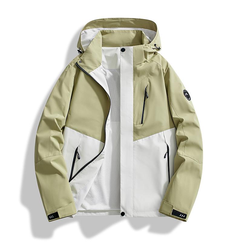 Single Layer Waterproof Windproof Jacket - New Couple Style, Versatile Hooded Coat for Outdoor Activities