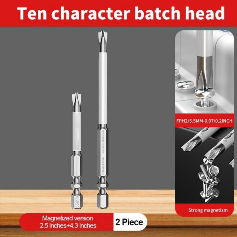 

65 мм 110 мм магнитная специальная крестовая отвертка с шлицем для электрика для розетки выключателя ручного инструмента 2pcs