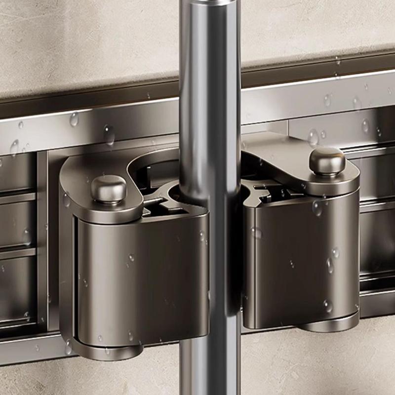 Mop And Broom Storage Rack Mop Rack Wall Mounted Strong Broom Mop Rack Comes With Hook Storage Rack To Hang Broom