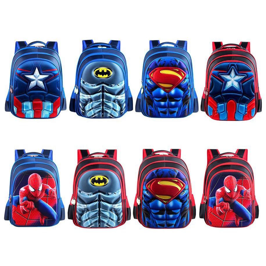 Rucsac Spider-man Batman Superman Captain America Pentru Copii Cu Imprimeuri Vibrante Cu Supereroi
