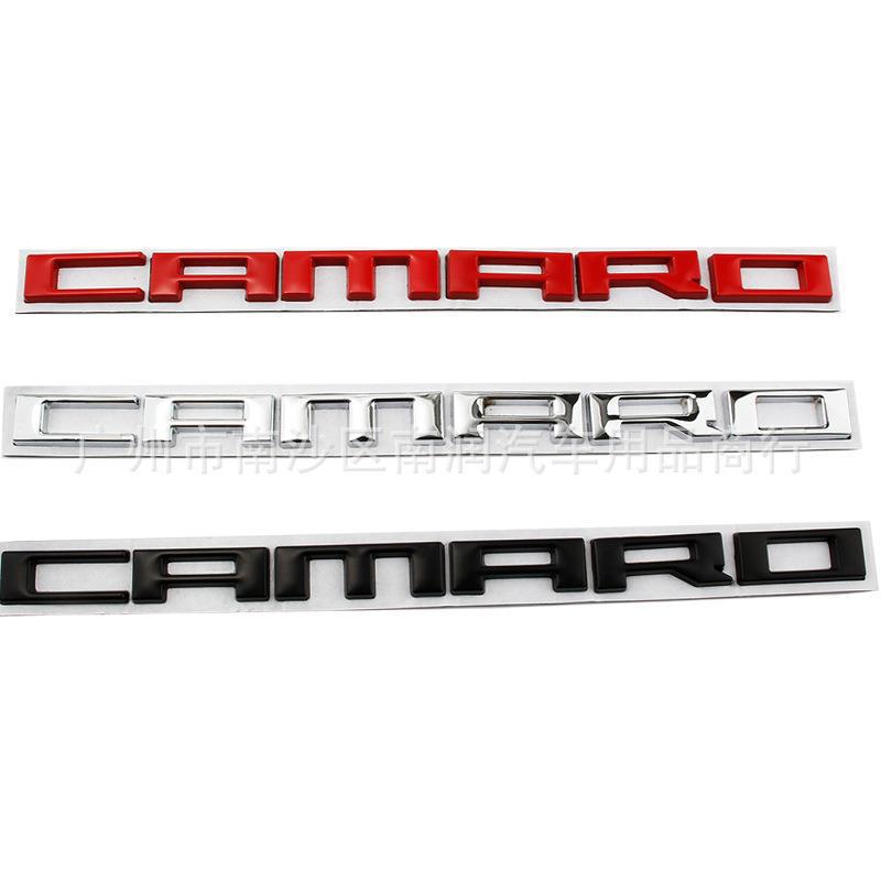 Chevrolet Camaro Bumblebee Car Stickers for Front Hood and Rear - English Metal Logo for Modified Cars.