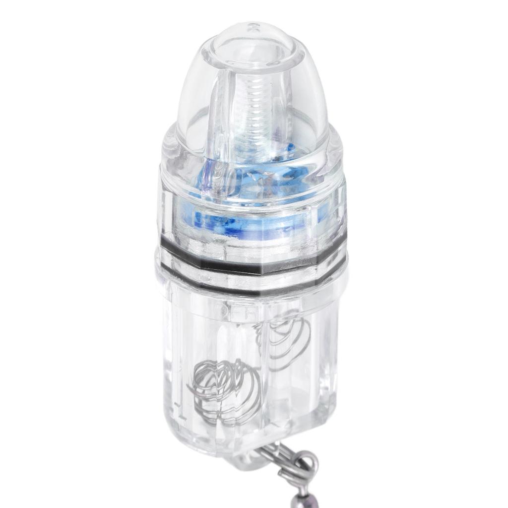 Fish Attracting Indicator Underwater Deep Drop LED Fish Lure Light with Metal Reinforced Large Pin Hook for Fishing Tool Blue