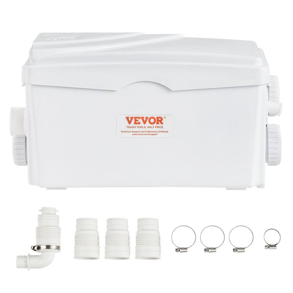 Zerkleinerer Abwasserpumpe Keller Zerkleinerer Pumpe 350 W, 6000 L/h Durchfluss, 7 M Förderhöhe, Abwasserpumpe Mit 3 Wassereinlässen Für Keller, Küche,