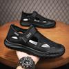 2025 Summer Men's Casual Breathable Shoes Summer Large Mesh Hollow Sandals Beach Shoes Lightweight Men's Mesh Sandals