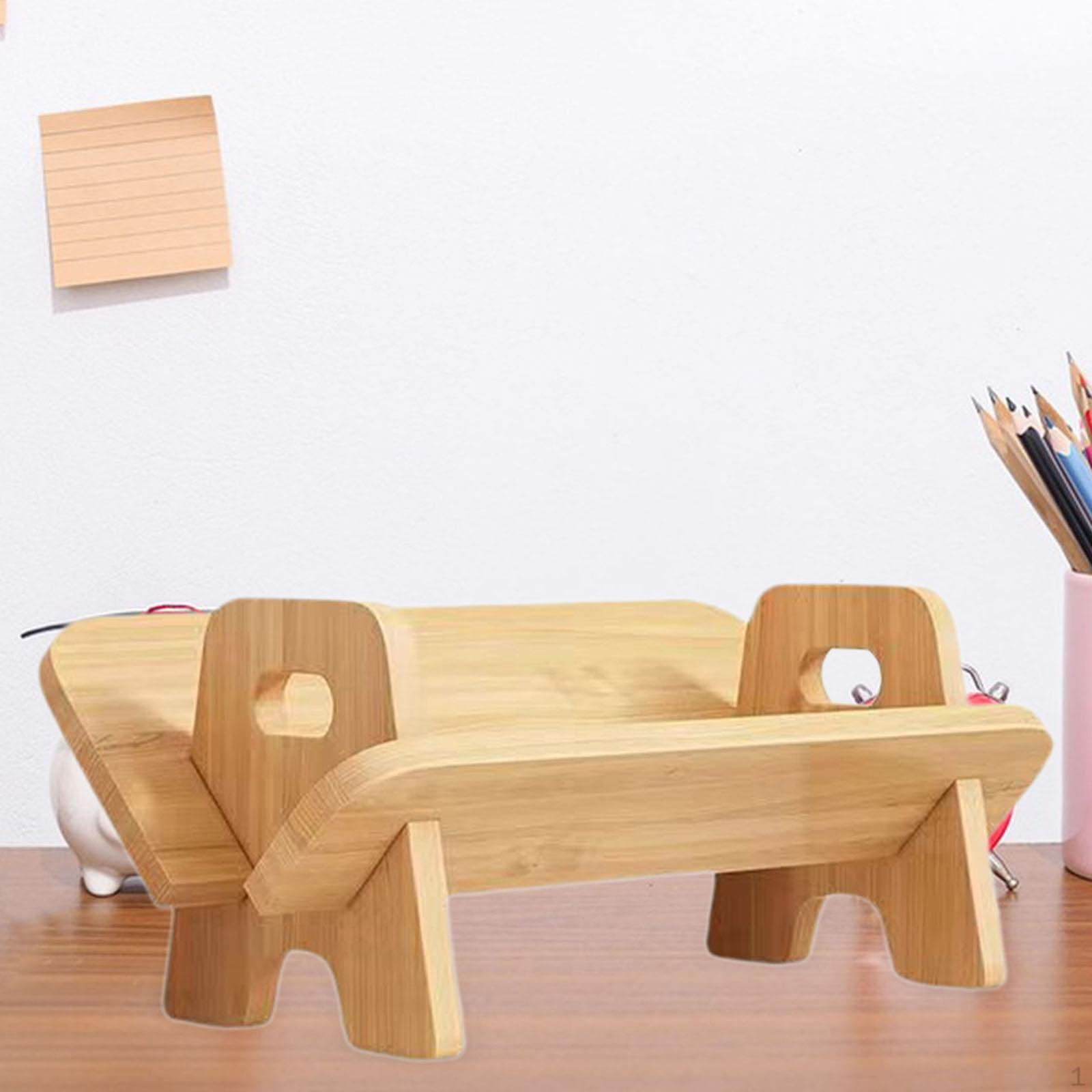 

Деревянная настольная книжная полка с названием Desktop Office Magazines Books Bookcase Shelf Solid Small