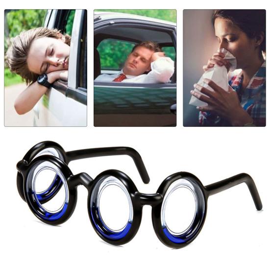 Brille gegen Reisekrankheit, ohne Linse, Flüssigkeit, rutschfest, tragbar, gegen Autokrankheit, für Kinder und Erwachsene, Gaming, Seekrankheit, Flugkrankheit, Übelkeit, Linderung der Brille
