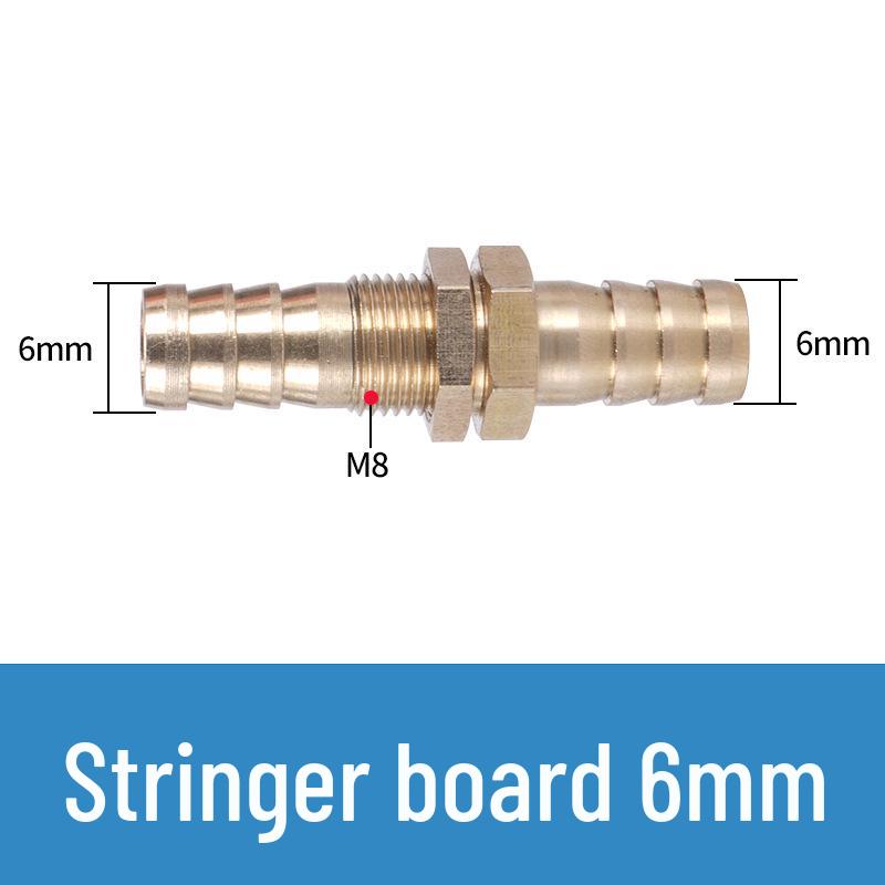 Brass Green Head Pagoda Straight-Through 2-Way or 4-Way Tee Fitting, Compatible with 6-16mm Tubing