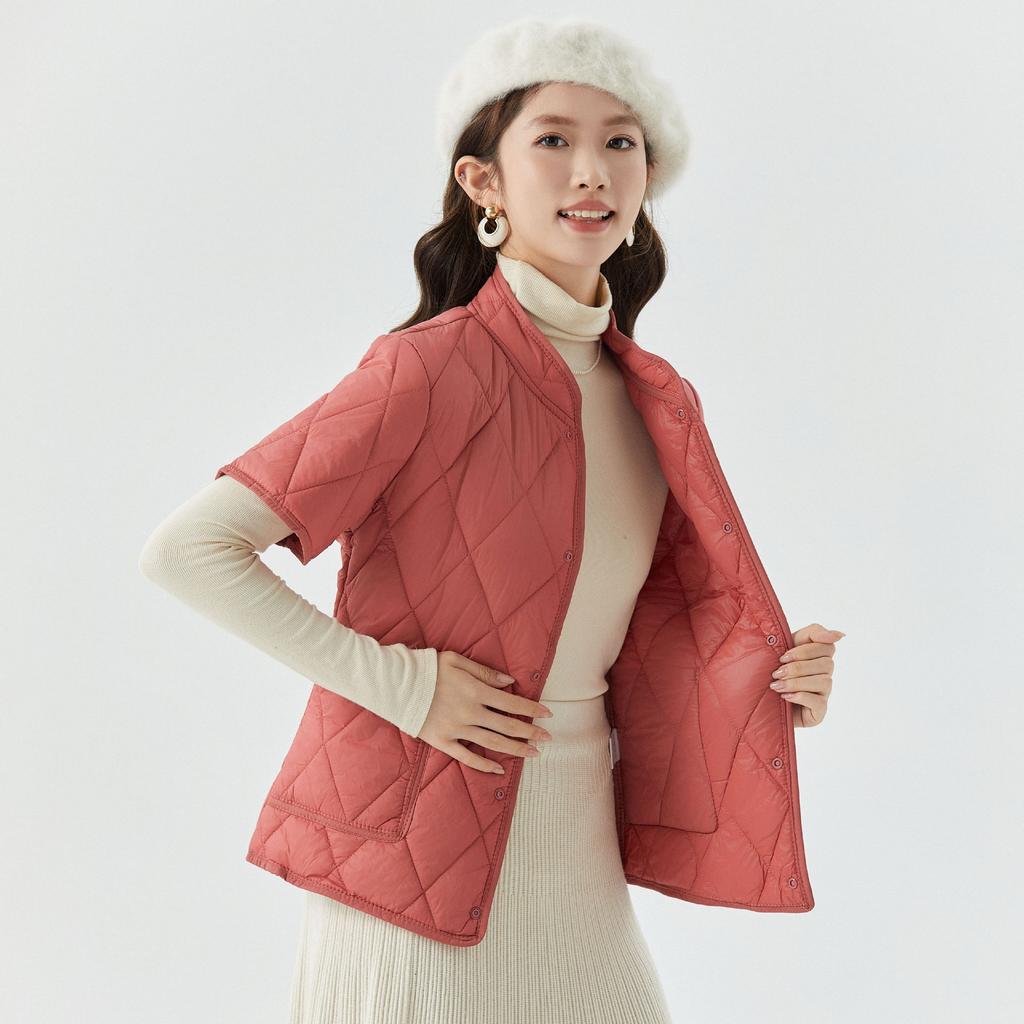 Winter Mom Dress Cotton Clothing Women's Short-sleeved Padded Thickened Increase The Cotton Jacket Middle-aged Can Be Worn Inside Out Female 2366