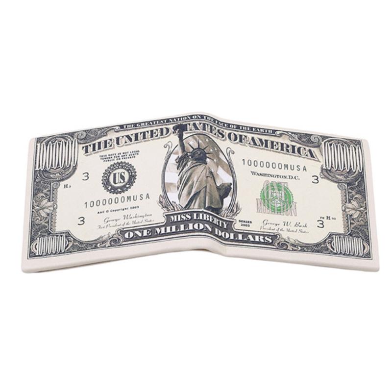 

Creative US Dollar Pattern Simulation Banknote Wallet Money Clip Card Bag Men s Short PU Zero Purses Cash Coin Holder