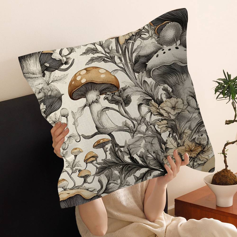 Hot Selling Squirrel Mushroom Cushion Cover Decorative Pillow Sofa Home Decor Case Pillow Cases