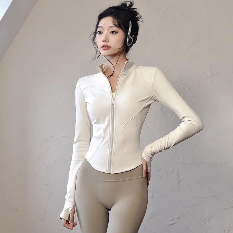 Women's Slim-Fit Quick-Dry Yoga Jacket - 20 Colors, Long Sleeve, Sunscreen, Outdoor Running Fitness Wear