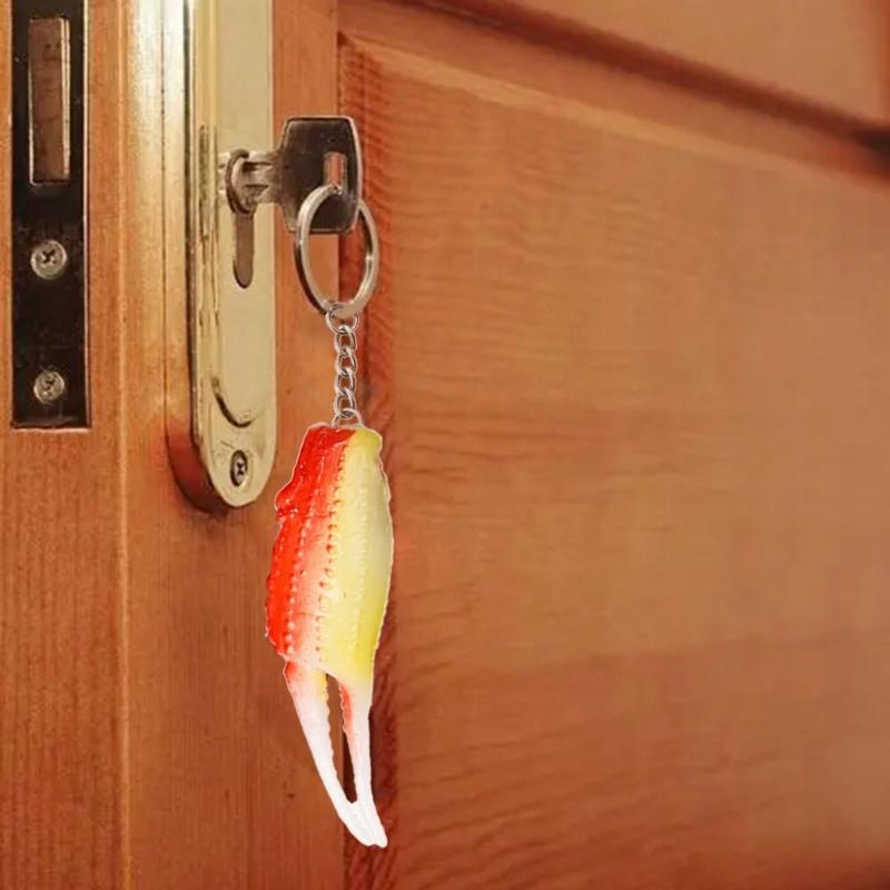 Creative Fried Crab Keyring Amusing Addition To Accessories Ornament Great For Everyday Carry or Gift Giving