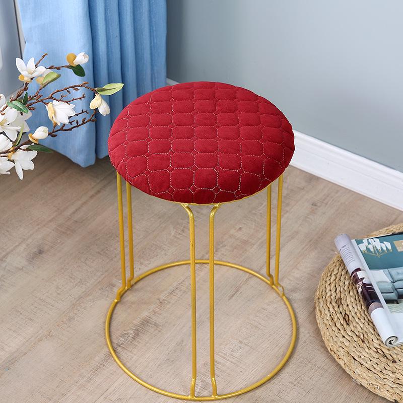 Neuer Verdickter Runder Hockerbezug für Alle Jahreszeiten