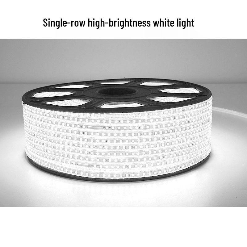 

Супер Яркая Водонепроницаемая Светодиодная Лента, 220В, Белая, Для Наружного/Внутреннего Использования, Прямое Подключение для Домашнего и Инженерного Освещения 5m + Plug Set