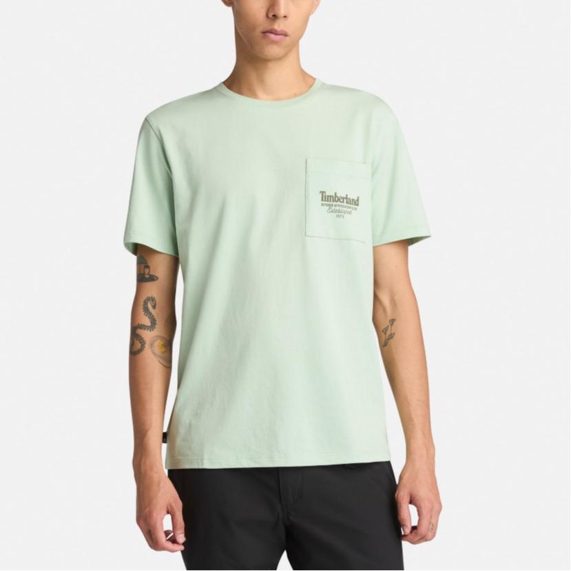 Timberland Fashion Comfortable Breathable Short Sleeve T-Shirt Men Tops Light-Green A6B7M-ENE