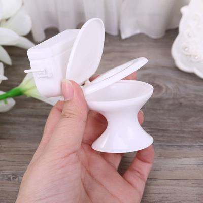 Dollhouse Miniature Furniture Vintage Bathroom Model White Toilet Baby Pretend