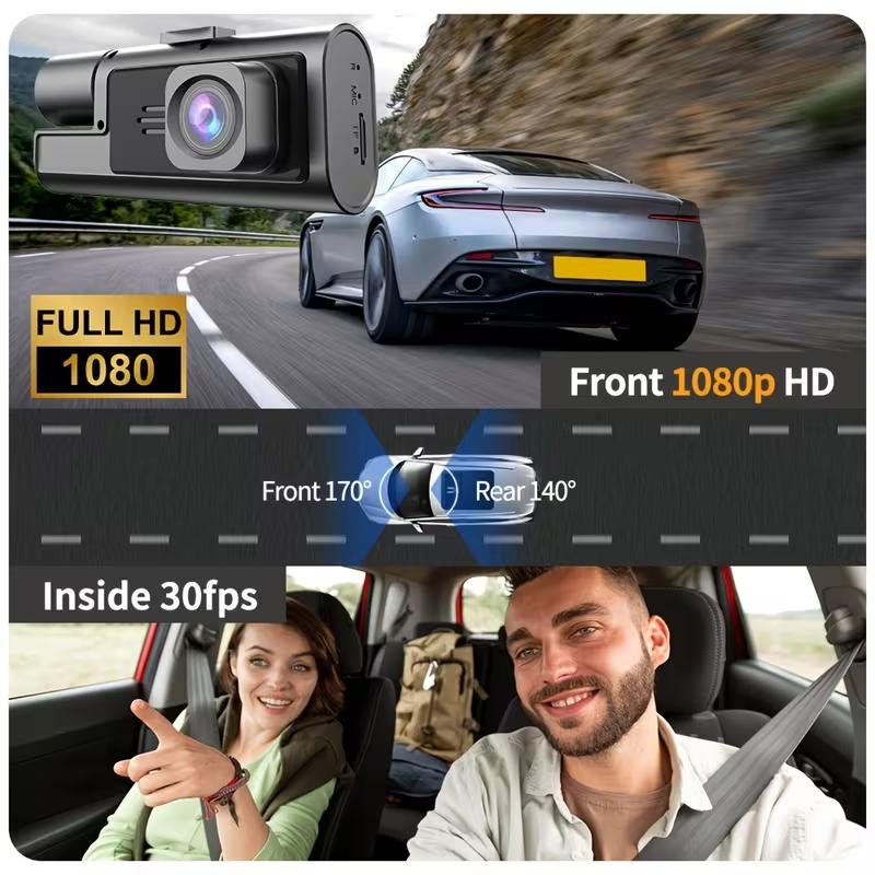 Dash Cam Z50 Pro 1080P UHD 2"IPS Display Front Inside Dual-channel Car DVR 24H Parking Monitor Dash Car Camera