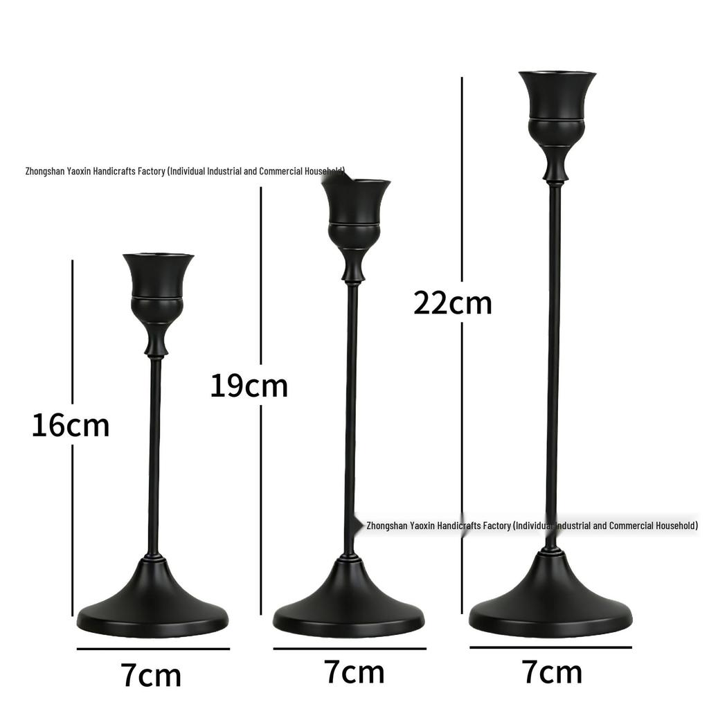 European Minimalist Candlestick Ornament for Candlelight Dinner & Wedding Décor