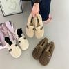 Thick-soled Wool Shoes for Women's Autumn and Winter Wear 2025 New Korean Version of Lamb Wool Piled Thermal Cotton Ladyshoes Are Versatile