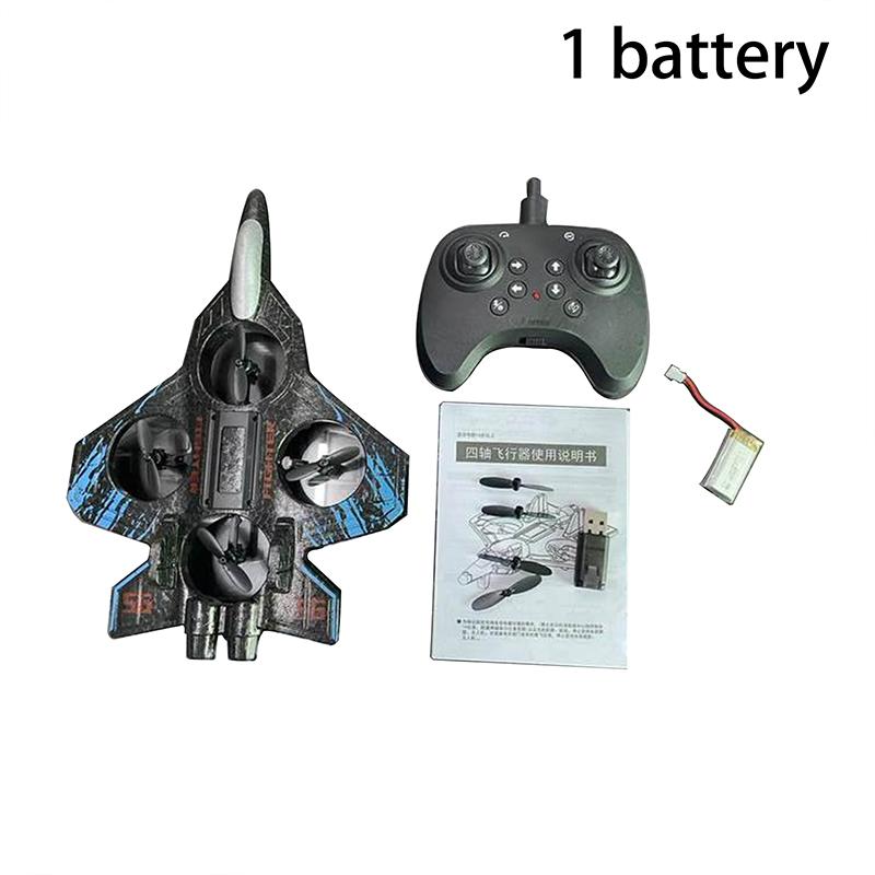 1 Sett Elektrisk Skum Seilfly Stunt Tumbling Uav Svevende Helikopter Flymodell 2.4G Fjernkontroll Jagerfly Med LED-lys