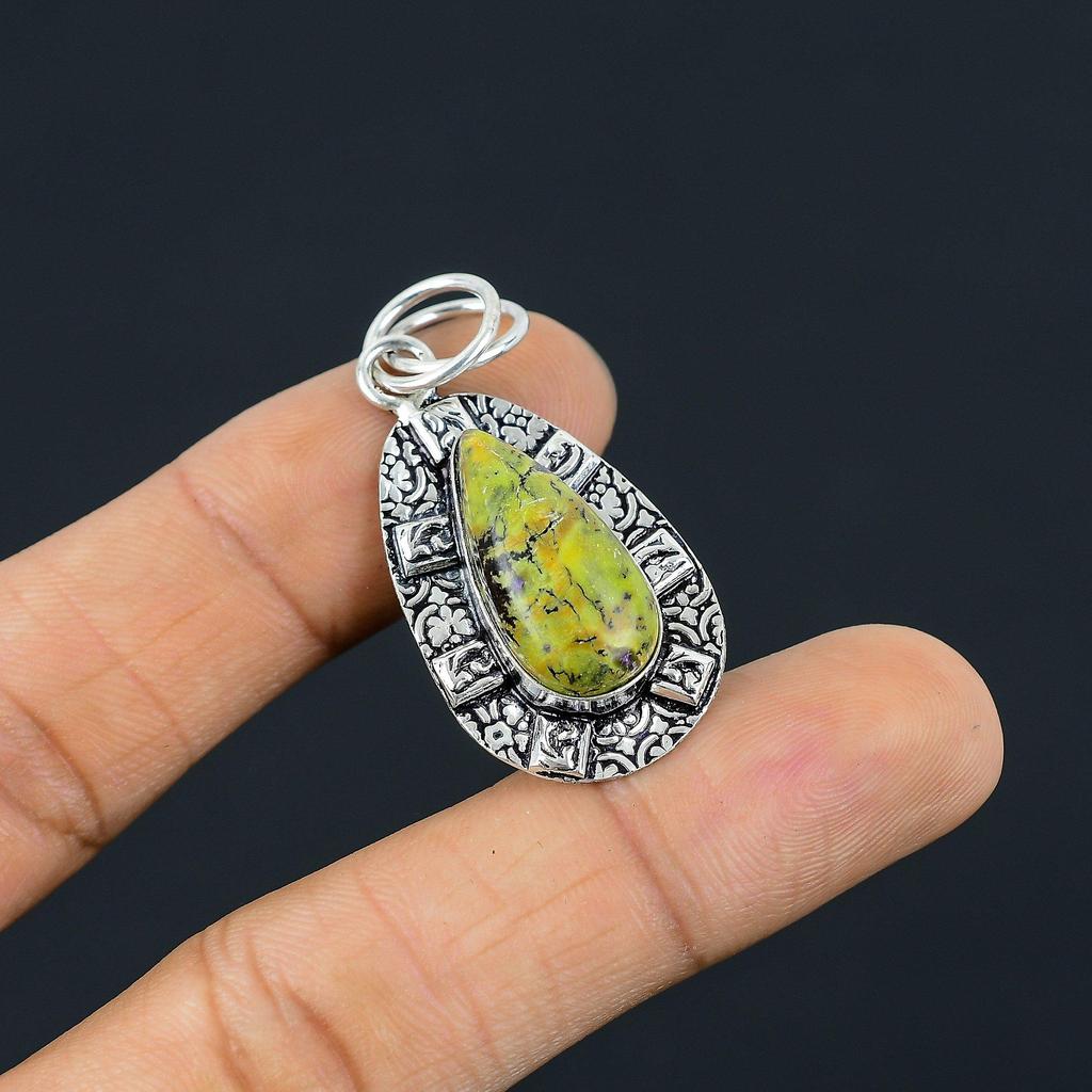 Gift For Her 925 Sterling Silver Natural Atlantisite Gemstone Jewelry Pendant