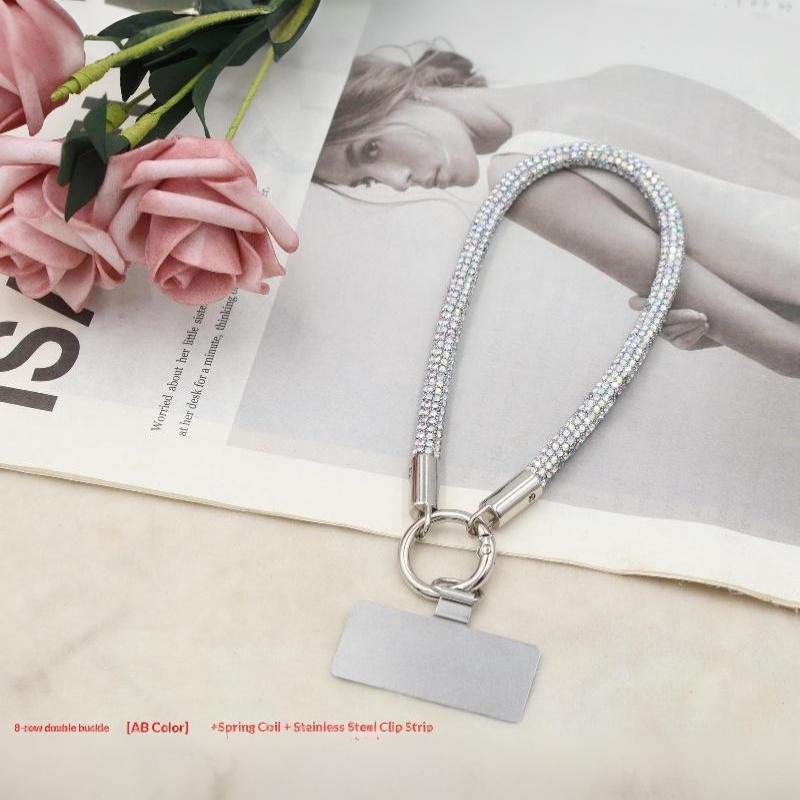 Luxury Glitter  Phone Lanyard Bright Bling Bling Phone Wrist Straps Anti-Lost Wrist Rope Phone Accessories