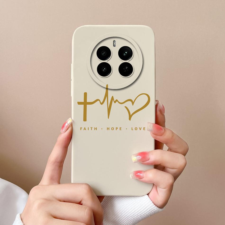 Love Heart Case For Realme 12 Pro Plus 12 Lite Back Cover For Realme12 4G Funda Liquid Silicone Camera Protection Phone Housing