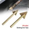 2Pcs/Set 80W Soldering Iron Tips Triangular Smoothing Head Welding Tips  Welding Repair Tool
