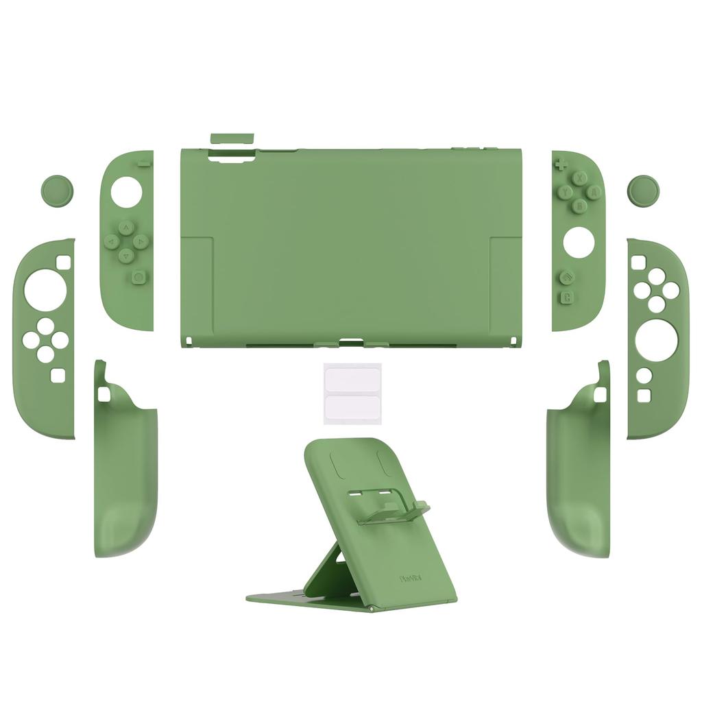 PlayVital Hard Cover Protective Case for Nintendo Switch 2 Dock Foldable Stand Thumb Grips Matcha Green (2025), Compatible, & –