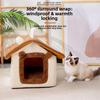 Comfortable Warm Soft Pet Warm House Thickened Washable Cat And Dog House Detachable Removable Dog Kennel Winter