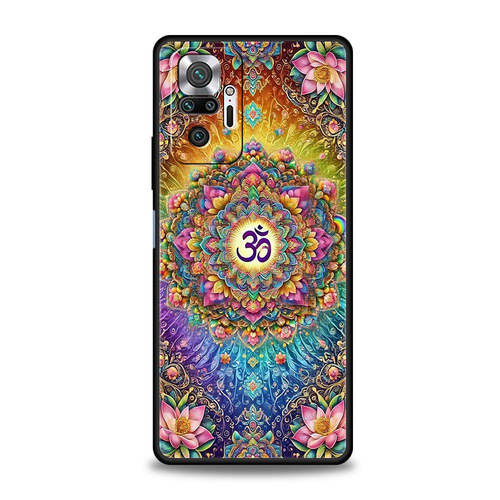 Indian Pattern Mandala Phone Case Cover for Redmi 14C 10C Note 15 14 13 12 10 11 K40 Pro Plus 5G Shockproof Soft TPU Shell Bags