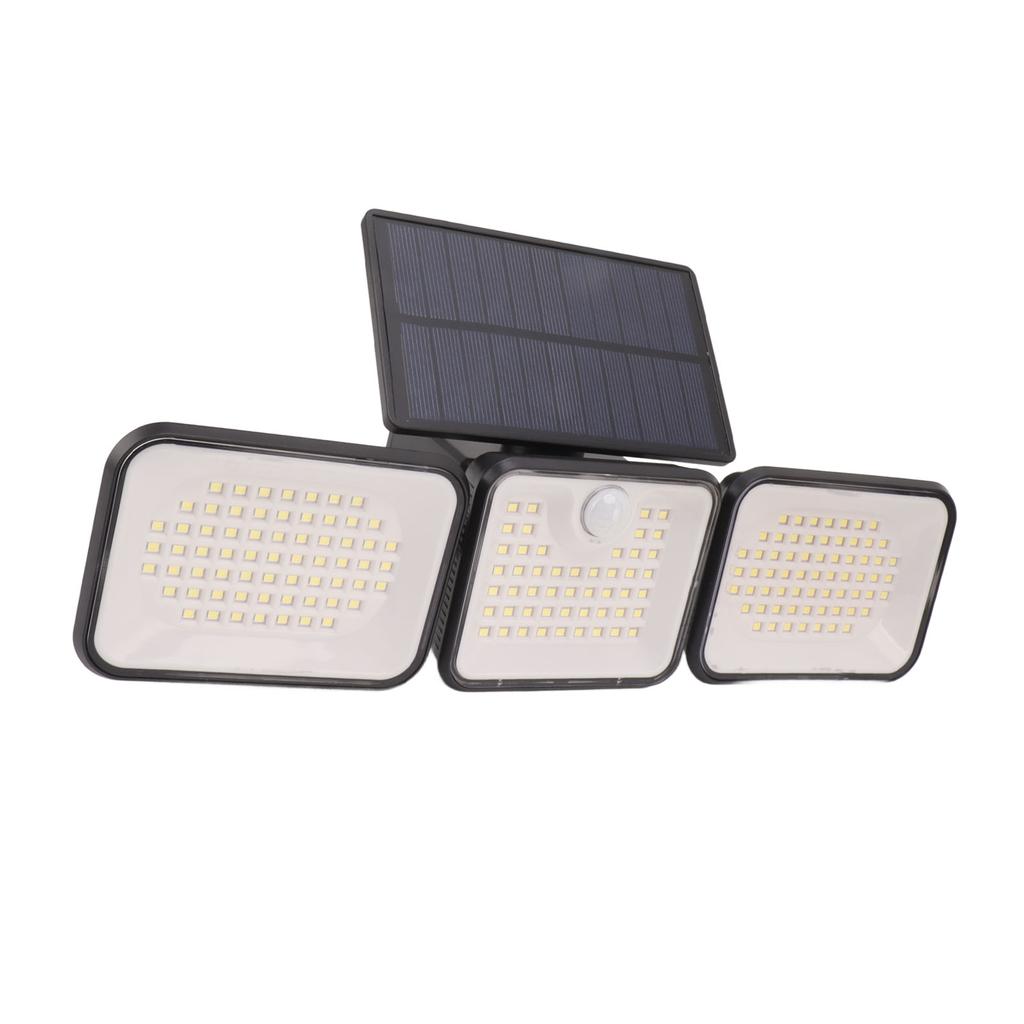 Solar Außenleuchte 180 LEDs 6000 Bis 7000K Superhell 3 Verstellbare Köpfe IP65 Außen Bewegung