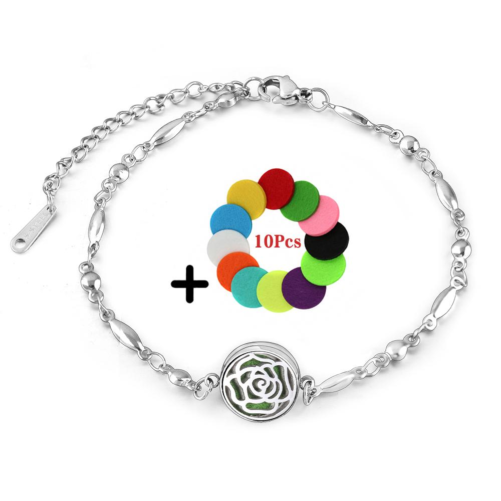 New Aromatherapy Locket Bracelet 12mm Essential Oil Diffuser Perfume Bangles Tree of Life High Quality Stainless Steel Jewelry
