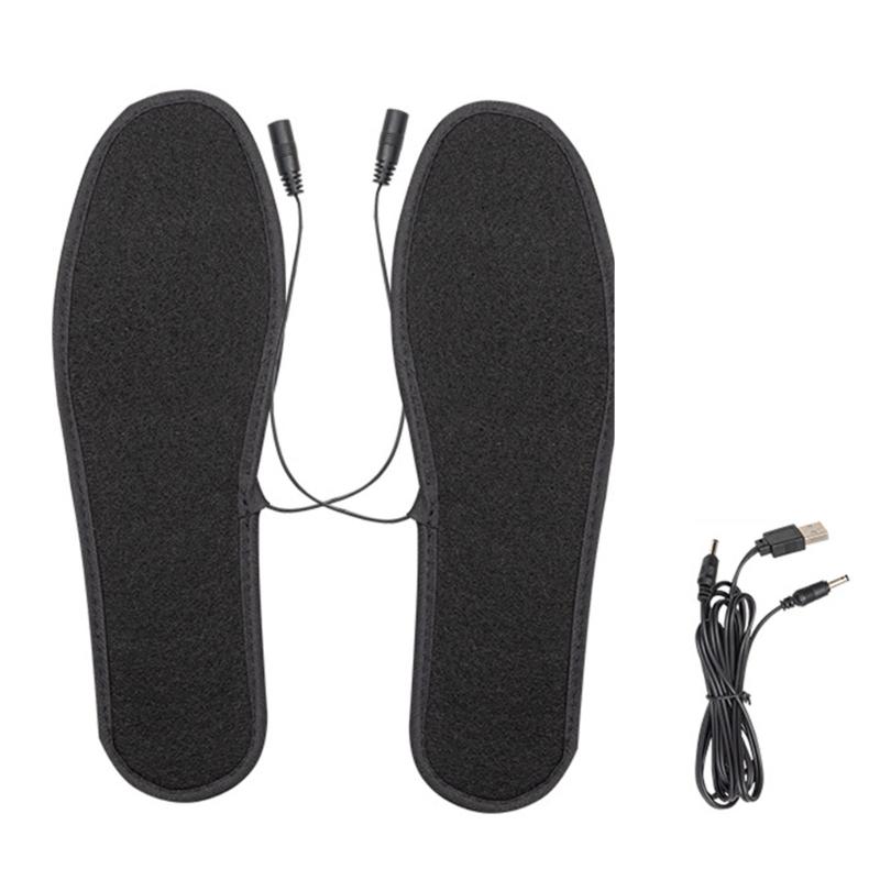 USB Heated Shoe Insoles Feet Warm Sock Pad Mat Electrically Heating Insoles Washable Warm Thermal Insoles 35-44 yards