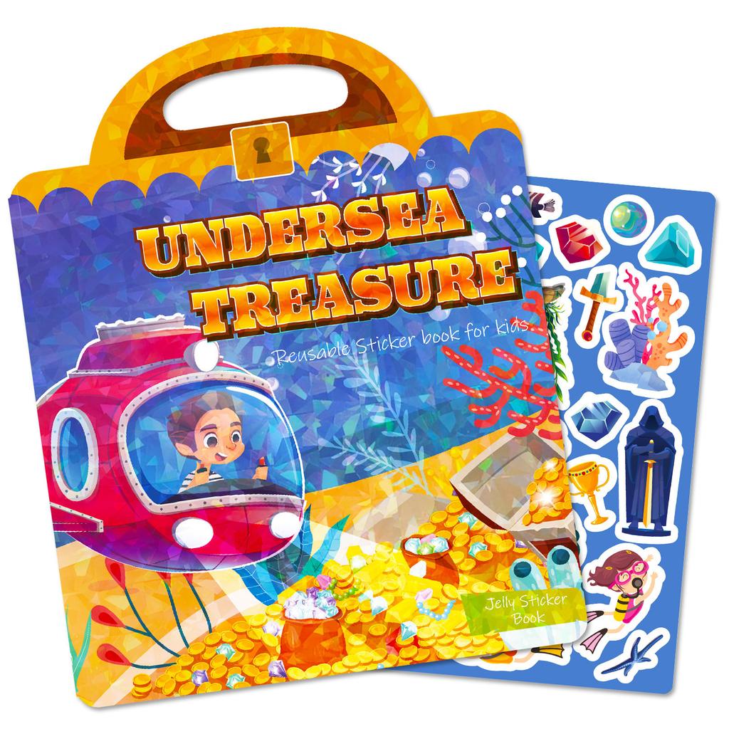 Children'S Personalized Diy Underwater Treasure Children'S Early Education Quiet Book Parent-Child Interaction Can Be Repeatedly Pasted Jelly Stickers