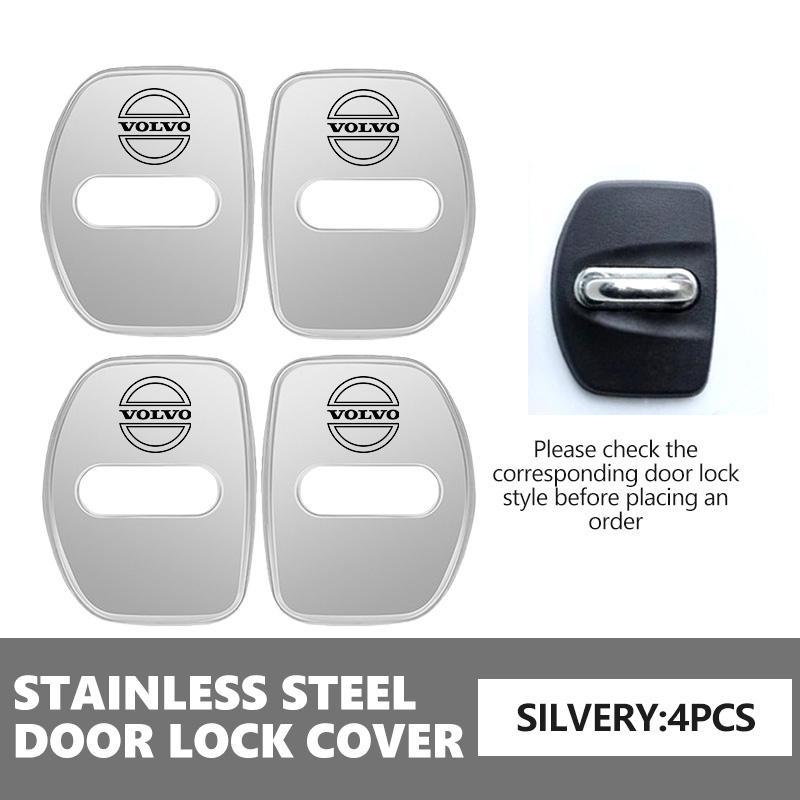 kdvns0 For Volvo Car Door Lock Cover Stainless Steel Anti Corrosion Protection V50 S60 XC60 S40 XC40 XC90 V60 S80 S90 V70 XC70