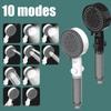 VILOYI 10 Modes High-Pressure Filtered Shower Head One Key Stop Water Bathroom Handheld Showerhead Portable Shower Nozzle