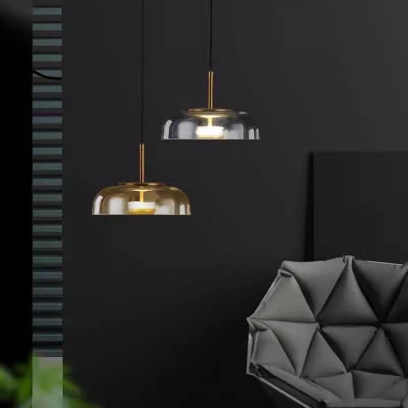 Nordische Glaspendelleuchte Minimalistischer LED Einflammiger Kronleuchter Für Wohnzimmer Schlafzimmer Nachttisch Nachttisch Bar Esszimmer Leuchte