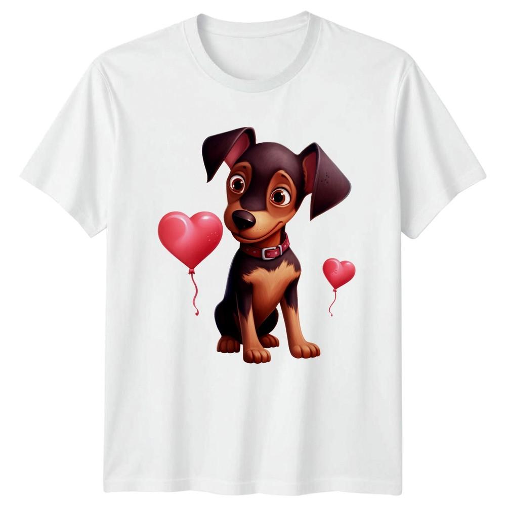 Puppy Dog Heart Balloons Animals Graphic Tee Unisex TShirt Unisexs Unisexs Top S