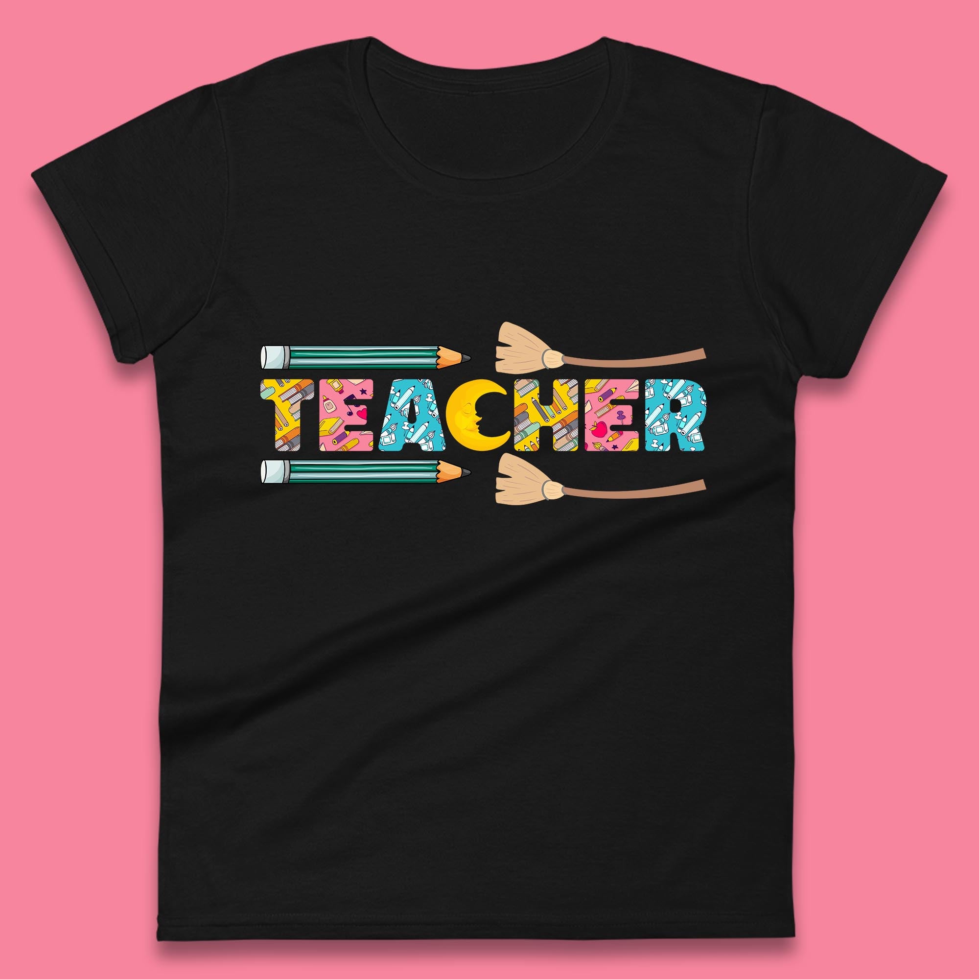 Halloween Teacher Spooky Teacher Ghost Halloween School Womens Tee T Shirt Mens Tops Unisex Top 4XL
