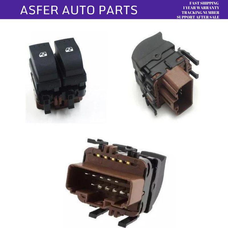 Window Opening Button Front Left Double 10 Pin Brown (Driver Side) For Megane Mk2 2002-2008 Scenic Mk2 Laguna Mk2 Oem 8200315040 8200108272