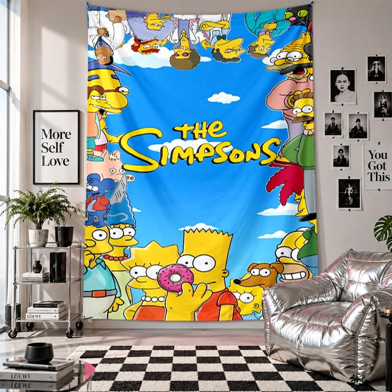 Wall TapestryThe Simpsons Art Hanging Cloth Decorative Background Cover for Room Decoration